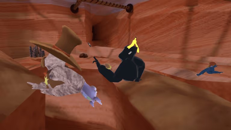 Official Gorilla Tag press kit screenshot showing a playable map environment.