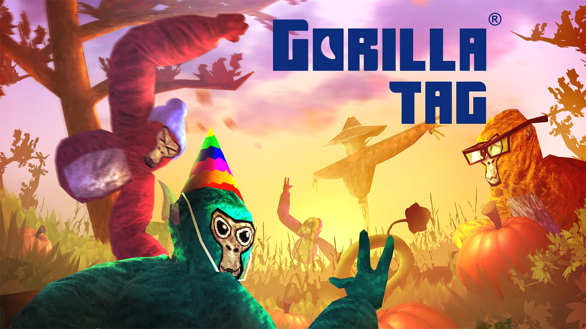Official Gorilla Tag press kit image showing the social, seasonal side of the game.