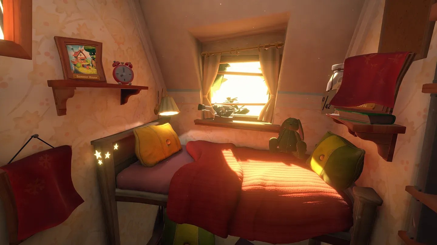 The Curious Tale of the Stolen Pets Meta Quest cozy childhood bedroom memory scene