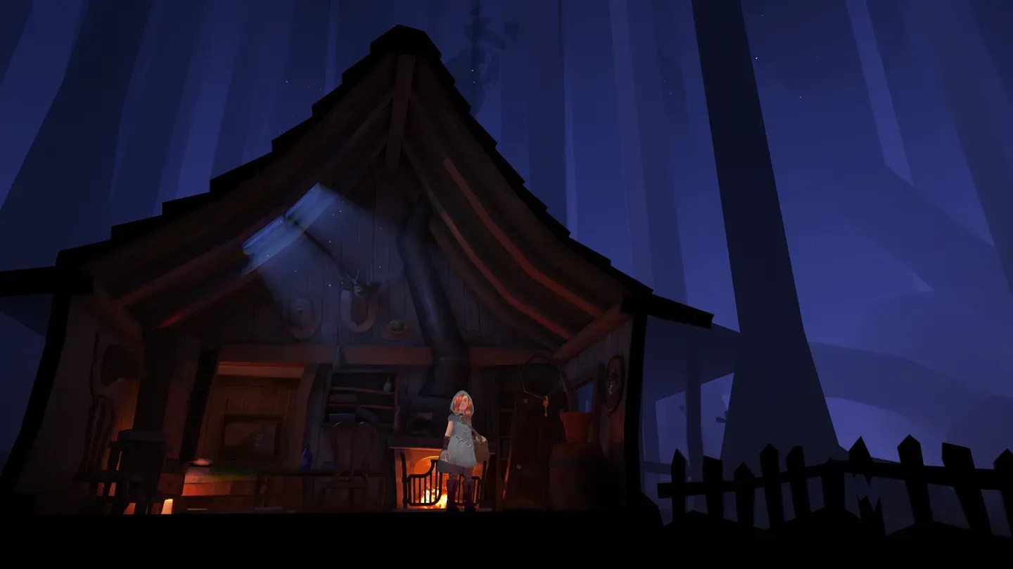 Down the Rabbit Hole Meta Quest forest doorway scene with girl character