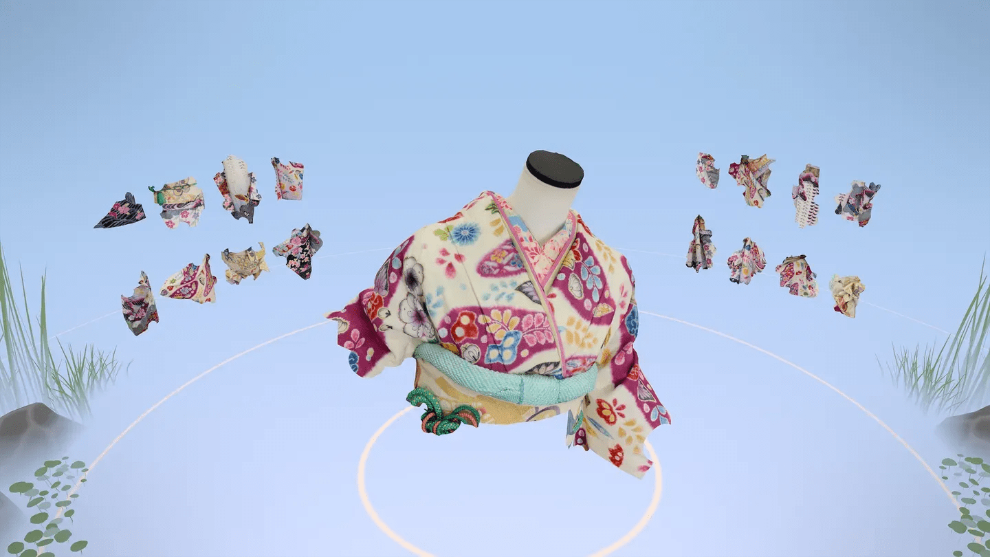 Puzzling Places Meta Quest 3D flower vase puzzle pieces floating in VR