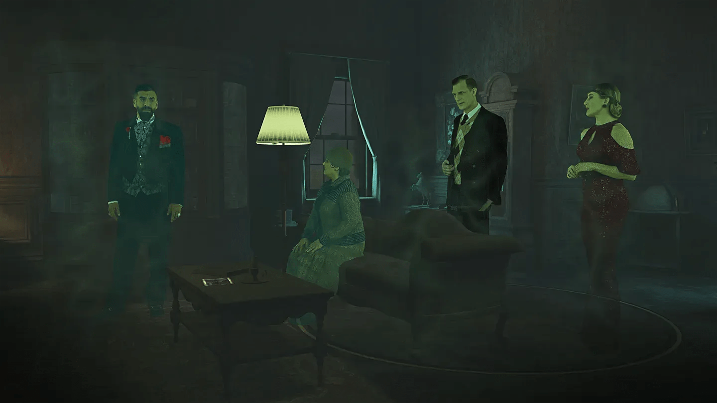 The 7th Guest VR Meta Quest haunted mansion exterior at night