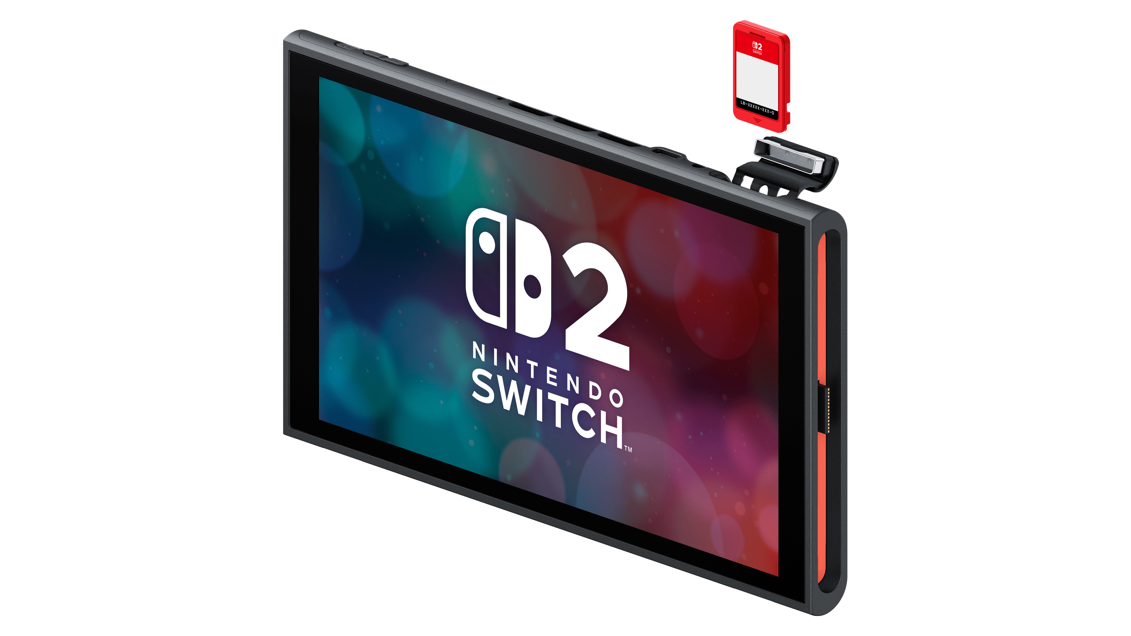 Nintendo Switch 2 tablet and game-card slot; Joy-Con 2 not shown