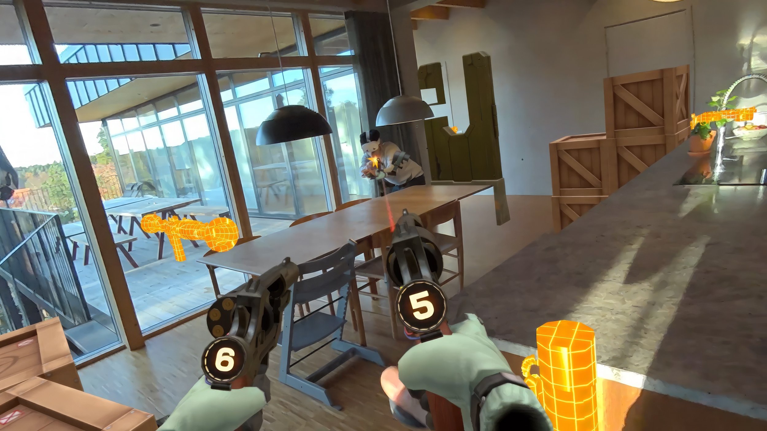 Spatial Ops official Arena screenshot: the play space becomes part of the match.